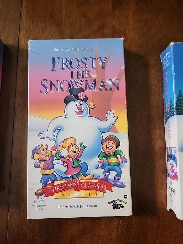 Christmas VHS Lot Frosty the Snowman, Frosty Returns, Rudolph the Red‑Nosed Rein Foto 4 de 4