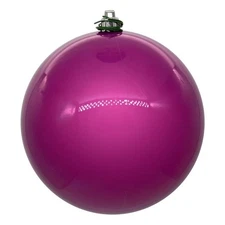 Vickerman 4.75" Plastic Ball Ornament in Mauve Pink Pearl (Set of 4)