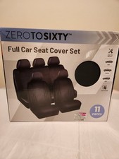 Zero To Sixty 11 Pc Universal Car Seat Covers Set Black Suv Truck Auto Protector Zero To Sixty 11 Pc Universal Car Seat Covers Set Black Suv Truck Auto Protector