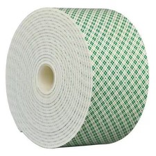 3m Double-Sided Foam Tape, 2 in W, 5 yd L, 1/8 in, Polyurethane Foam,