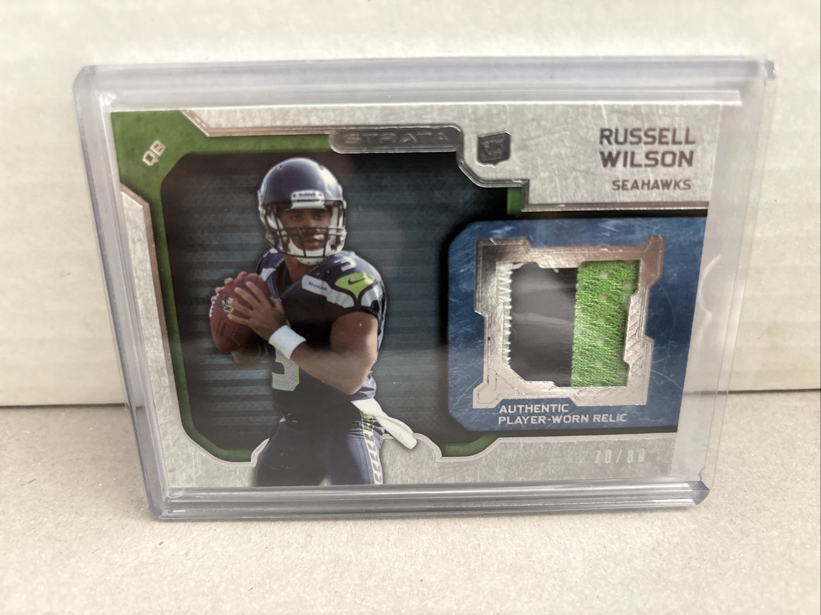 Russell Wilson Topps Strata Rookie Relics #RRRW Jersey Patch