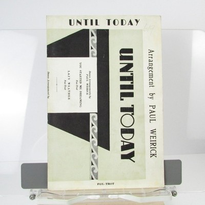 Until Today Sheet Music Fox-Trot Guitar Davis Coots Levant Weirick 1936