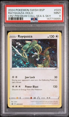 2024 POKEMON SWSH BLACK STAR PROMO #029 RAYQUAZA-HOLO PSA 9
