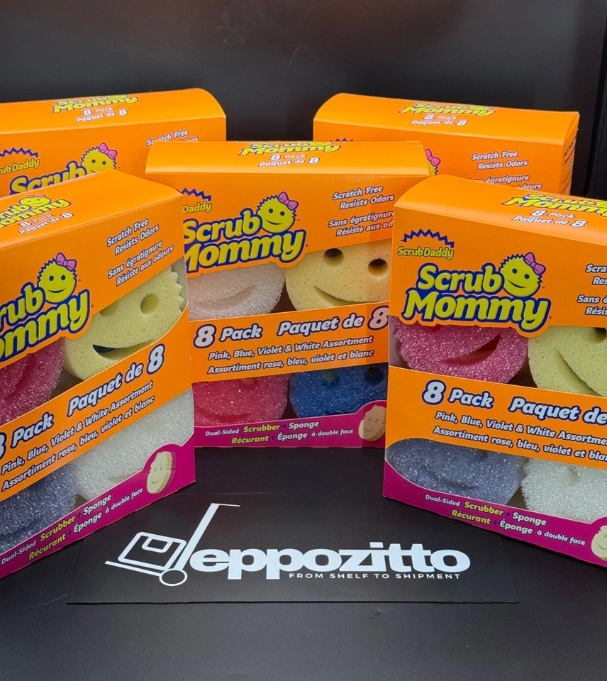 Scrub Daddy & Mommy Colors Flex Texture Scrubber Sponges, 8 Pack - Image 3 of 4