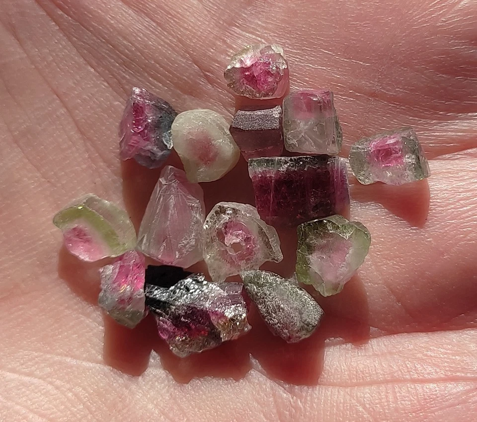 Tourmalines melon d'eau du Cachemire-Pakistan, lot de 23 carats, petits bijoux - Photo 4/4