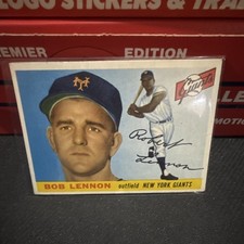 1955 Topps Bob Lennon #119 Rookie New York Giants Baseball Card. rookie card picture