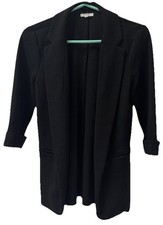 M Black Blazer Open Front Casual/Business 3/4 sleeve blazer