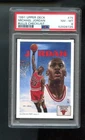 1991-92 Upper Deck #75 Michael Jordan PSA 8 Graded Card NBA Bulls Checklist 1992