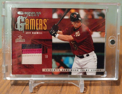 JEFF BAGWELL 2003 DONRUSS GAMERS PRIME JERSEY PATCH 5/25 HOUSTON ASTROS HOF