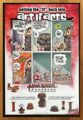 2002 Mage Knight Dungeons Artifacts Vintage Print Ad/Poster Miniatures Game Art 