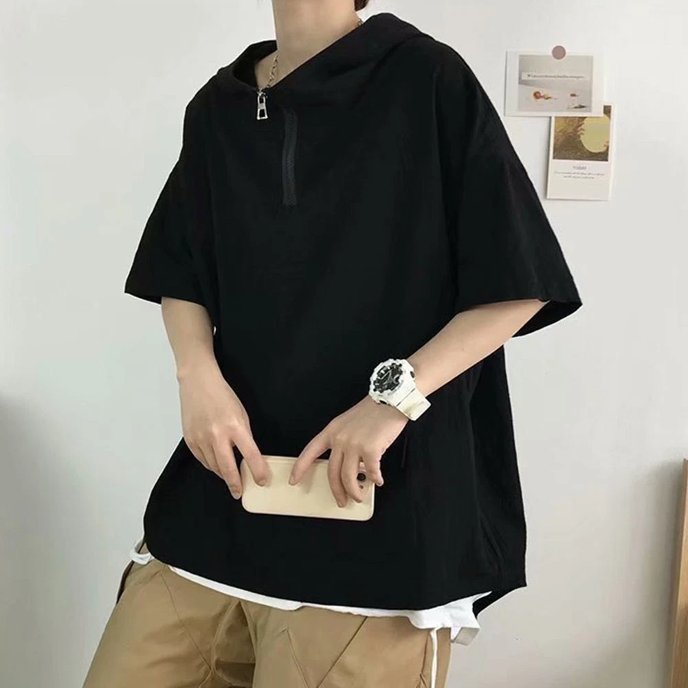 SACAI Felpa uomo top felpa borsa tinta unita Harajuku felpa con cappuccio