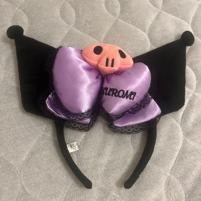Harmony Land Kuromi Headband Black Purple Satin Fleece Used