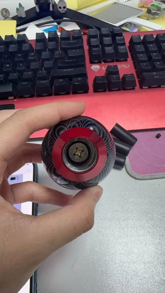 RED LEATHER SI 6S JDM SPORT SHIFT GEAR KNOB for CIVIC MKX MK9 MK8 ACCORD TYPE R - Image 2 of 4