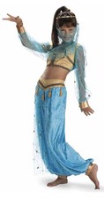 New Mystical Genie Child Costume 7-8 Disguise Girls Costume Jasmine Look