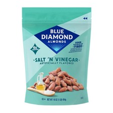 Blue Diamond Almonds Salt N' Vinegar Flavored 16 Ounce Pack of 1 , 16oz Bags