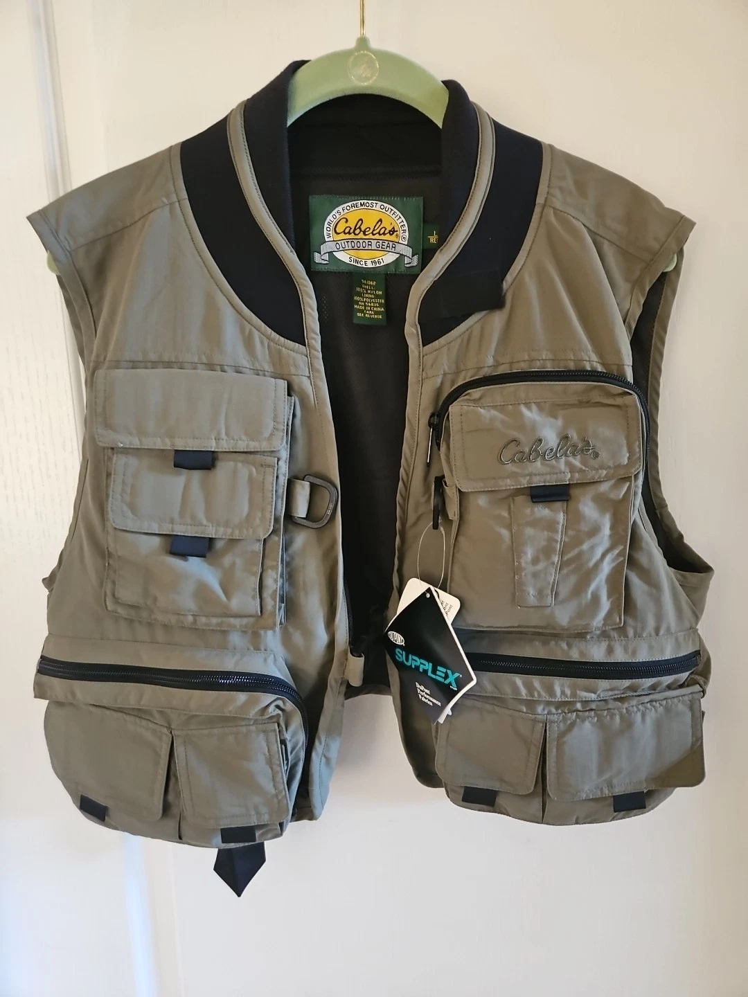 Cabela's Outdoor Gear Fishing Hunting Utility Vest Mens TAN SIZE L/REG