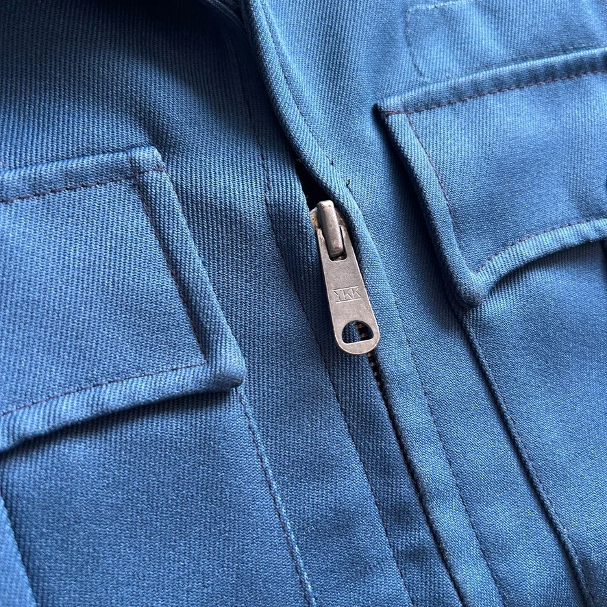 VINTAGE 80s | Aero Mode Blue Mechanic Work Shop Jacket sz S - product detail image 4