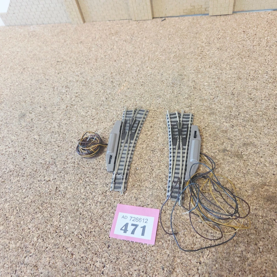 FLEISCHMANN N GAUGE 9141 LEFT & RIGHT HAND POINTS + MOTORS LOT 471 FREE POST - Image 1 of 1