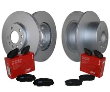 Front & Rear Brake Kit Disc Rotors and TRW Pro Low-Metallic Pads For Saab Saturn