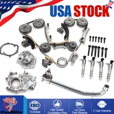 Engine Timing Chain+Water Pump+Thermostat Kit For Chevy GMC Buick Suzuki 3.6L V6