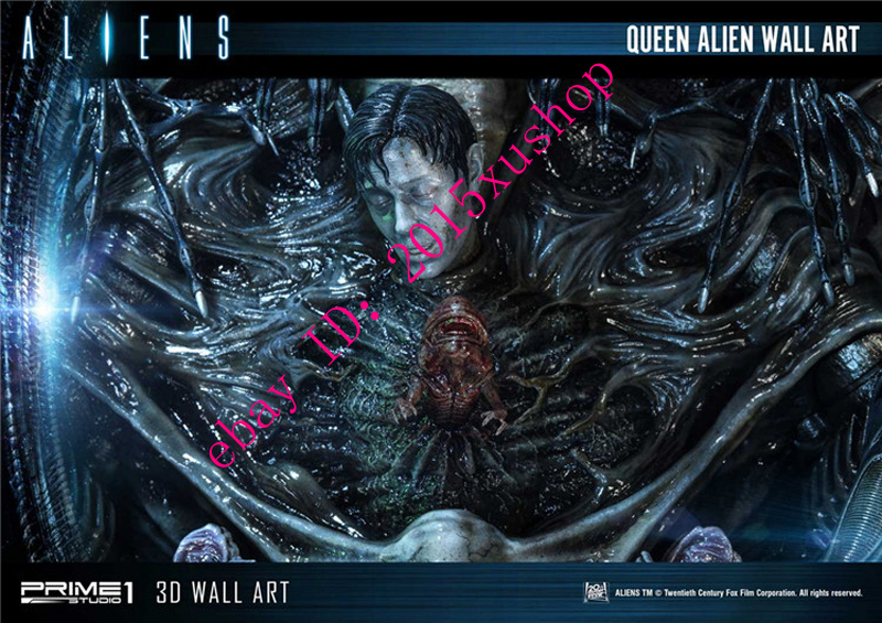 Prime 1 Studio WAAL-04 Aliens 3D Wall Art Queen Alien Wall Art In
