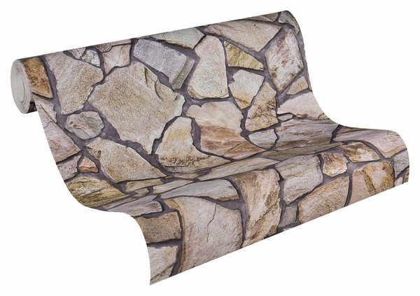 Vlies Tapete Steinoptik Naturstein Mauer Braun As Creation 9273-16 (3,15€/1Qm)-image
