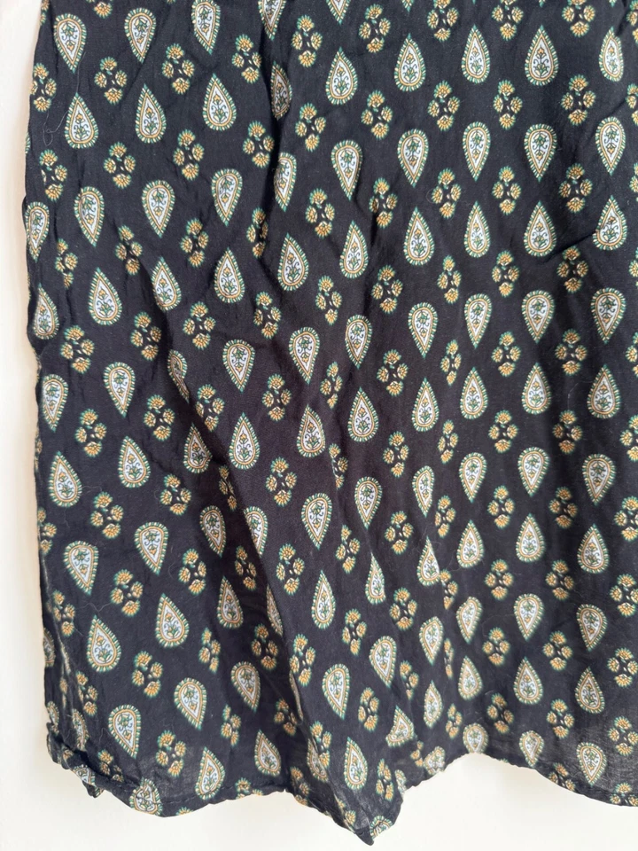 Brandy Melville Dress Mini Midi Black Western Paisley Womens S - Image 3 of 4