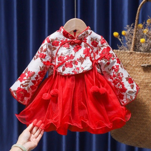 Hanfu Female Child Cheongsam One-Year-Old Clothes Baby Tang Suit Chinese Trend - Picture 12 of 15