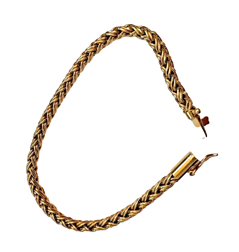 Tiffany & Co. 18K Yellow Gold Wheat Braided Rope Russian Weave 7 1/4 ...