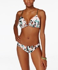New Hula Honey Swimsuit Bikini 2 piece set Sz L Push Up
