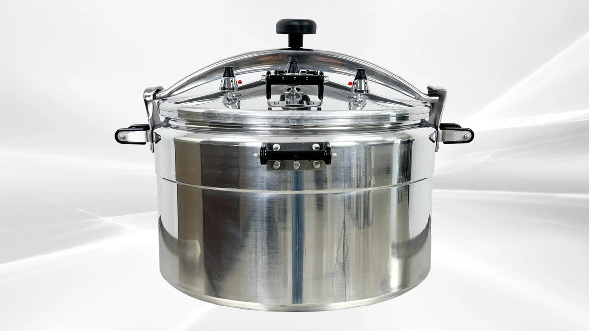 NEW 100QT Commercial Aluminum High Capacity Pressure Cooker Kettle Cooking  Large