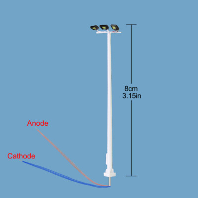LSL10N 5Stk. Modelleisenbahn Spur N Lamppost 1:160 Spielplatz Straße Licht LEDs