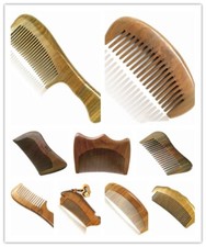 Nature Therapy Handcraft Green Sandalwood Sandal Wood Comb Gift 9 Styles