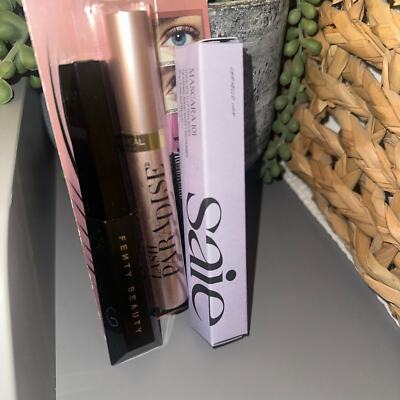 Saie, Fenty beauty, and L Oréal Paris mascara bundle