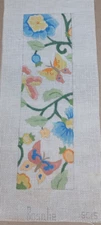 Butterflies and Flowers Needlepoint Canvas 4"x13" Stitch Area 14 ctn Canvas