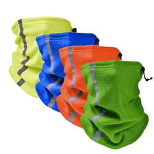 Winter Fleece Neck Warmer Adjustable Drawstring Balaclava Neck Bandana H7G2