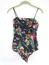 NEW H M Floral Swim Swimsuit Sz 8 One Piece Tropical Flowers NWT