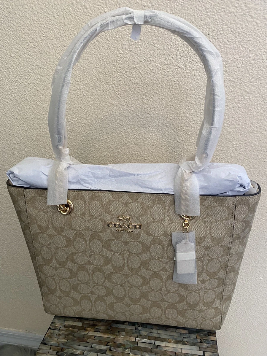 Coach+Outlet+Marlie+Tote+In+Signature+Canvas+-+Light+Khaki for