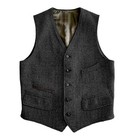 <!--F#f_0-->Mens Tweed Waistcoat Vintage Hunting Herringbone Wool Vests M Large XL XXL 3XL<!--F/-->