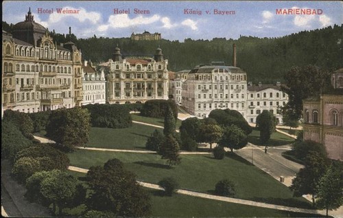 11307937 Marienbad Tschechien Boehmen Hotel Weimar Hotel Stern Goetheplatz Koeni