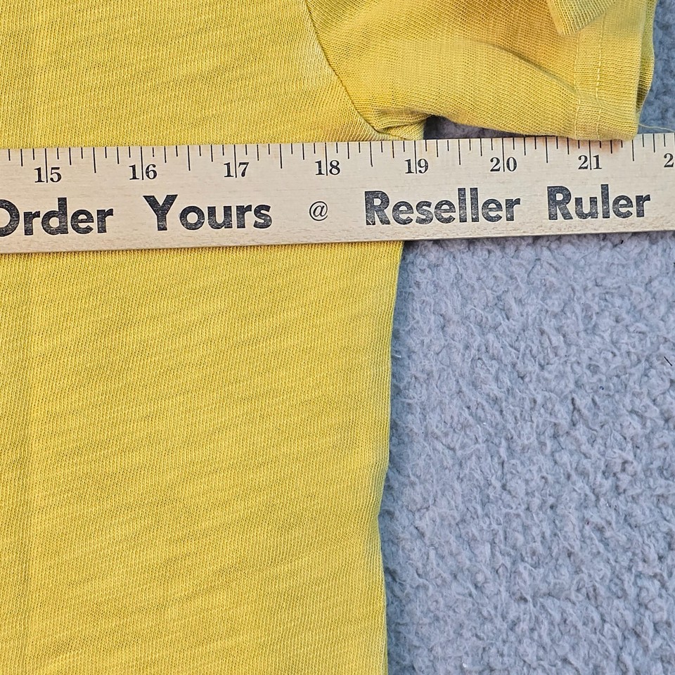 Lucky Brand ACDC Shirt Mens Small Yellow Casual BACK IN BLACK Music ...