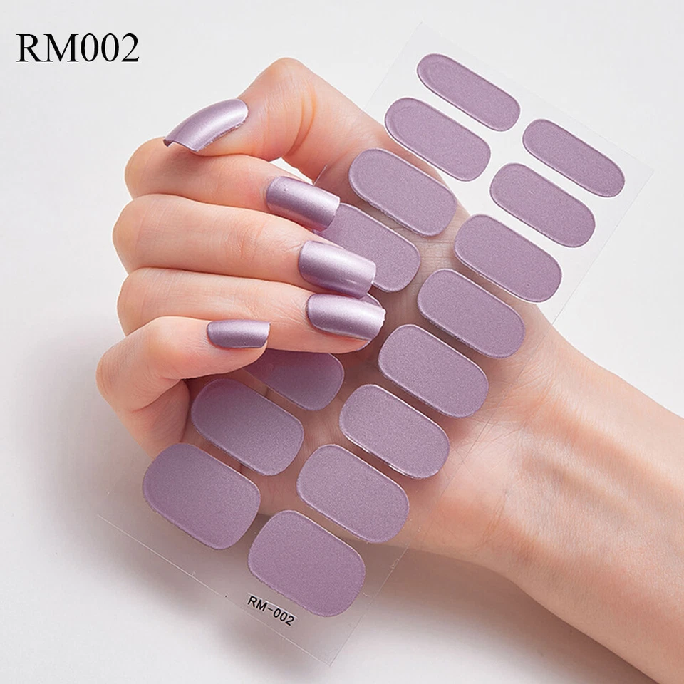 Vollständige Nagelaufkleber 16 Spitzen Matte Metallfolie Diy-Maniküre! / - Image 2 of 4