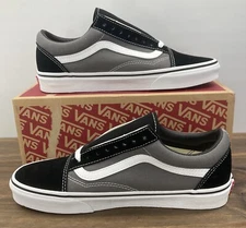 Vans Old Skool Shoes Men Sz 8 Black Pewter Off The Wall Skate Casual Sneakers