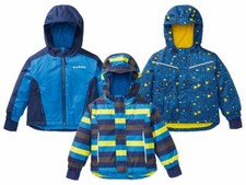 LUPILU® Kleinkinder Jungen Schneejacke mit Kapuze Jacke Winterjacke Armstulpen