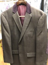 Perry Ellis Portfolio Burgundy Color Mens Sport Jacket, SZ44L