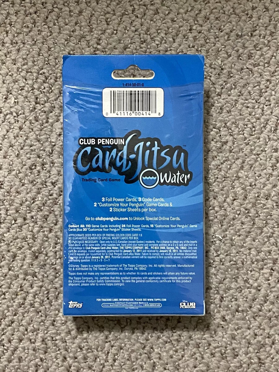 RARE SEALED  Topps Club Penguin Card-jitsu Pack - Water