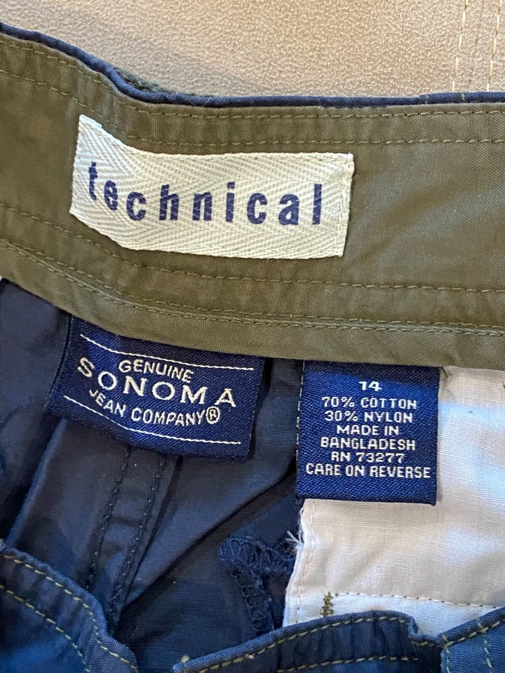 Винтажные шорты-карго Sonoma для мальчиков и детей размер 14 синие (8-15) - Изображение 3 из 4