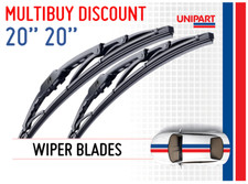 Image of Front Windscreen Universal Wiper Blades Unipart 20"/20" - 500mm 500mm
