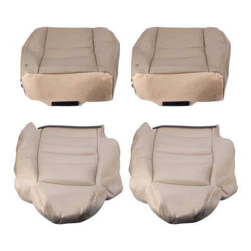 For 2003 2004 2005 2006 Ford F250 F350 Lariat Super Duty Front Seat Covers Tan - Picture 8 of 21