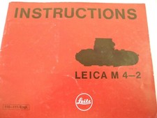 LEICA M4-2 INSTRUCTION MANUAL 30 PAGES VINTAGE ORIGINAL MANUAL ENGLISH